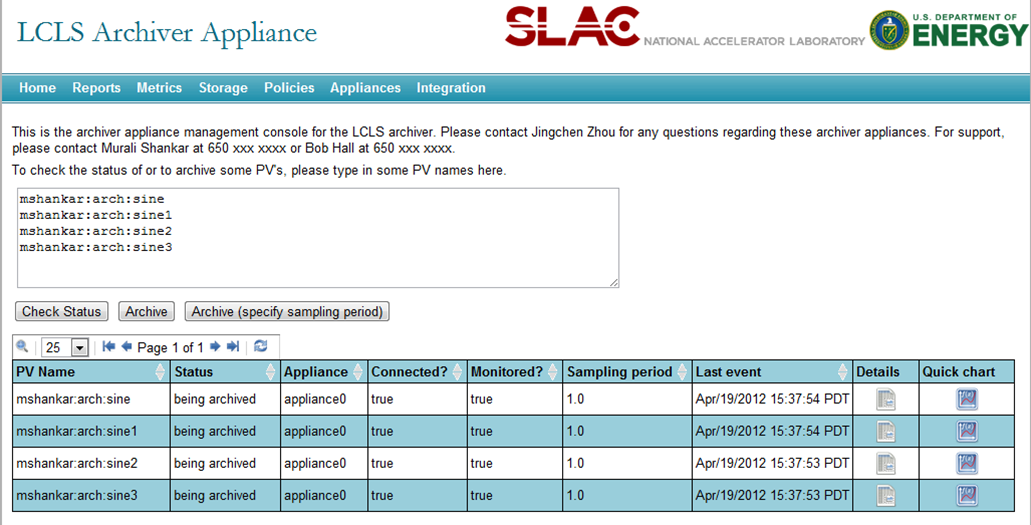 A screenshot of the home page.