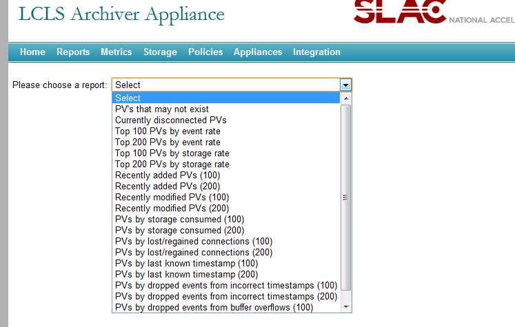We offer a wide variety of reports.